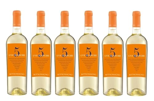 6x 0,75l - 2022er - Botromagno - 5 Uve Bianche - Puglia I.G.P. - Apulien - Italien - Weißwein trocken 6x 0,75l - 2022er - Botromagno - 5 Uve Bianche - Puglia I.G.P. - Apulien - Italien - Weißwein trocken von Botromagno