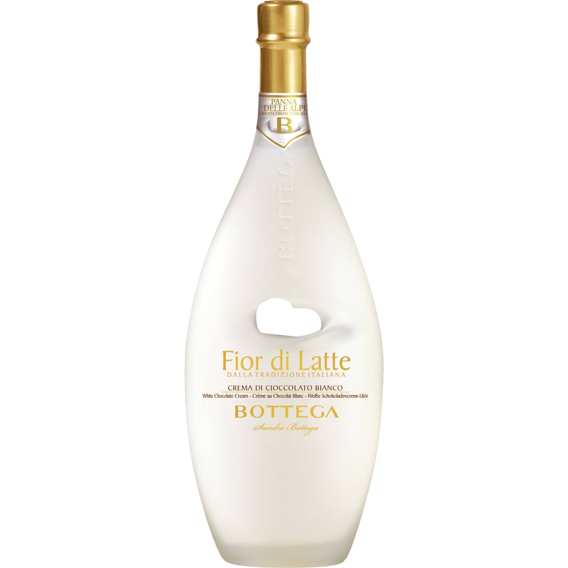 Bottega Fior di Latte Crema di Cioccolato Bianco, 0,5 L, 15% Vol., Spirituosen von Bottega S.p.A.-31010 Bibano di Godega di Sant'Urbano-Italia