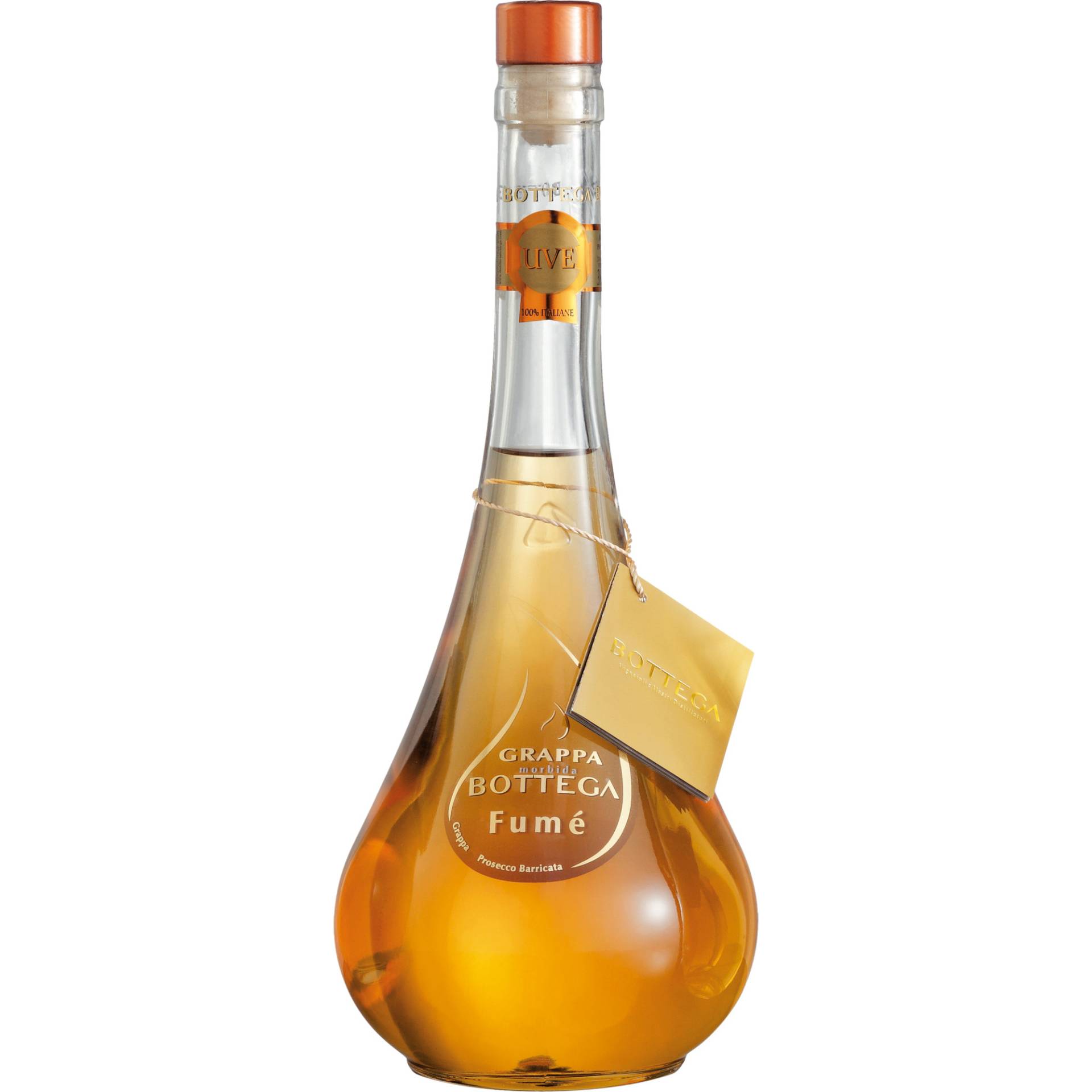 Bottega Grappa Morbida Prosecco Barricata Fumé, 0,7 L, 38% Vol., Spirituosen von Bottega S.p.A.-31010 Bibano di Godega di Sant'Urbano-Italia