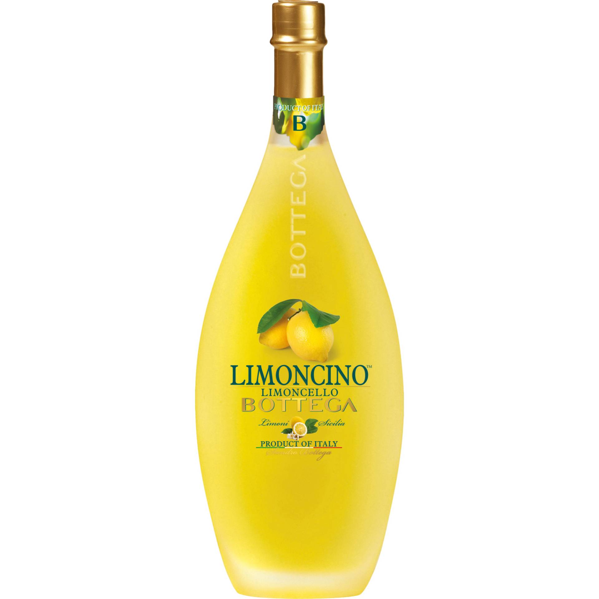 Bottega Limoncino Limoncello, 0,5 L, 30% Vol., Spirituosen von Bottega S.p.A.-31010 Bibano di Godega di Sant'Urbano-Italia
