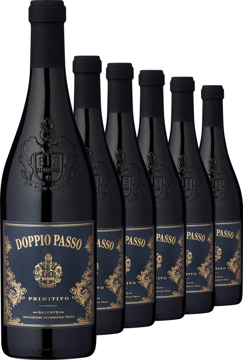 2021 Doppio Passo Salento Primitivo im 6er-Vorratspaket von Botter Casa Vinicola S.P.A.