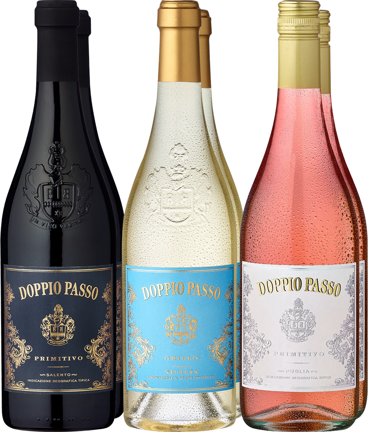 6er-Probierpaket »Doppio Passo in allen Farben« 6er-Probierpaket »Doppio Passo in allen Farben« von Botter Casa Vinicola S.P.A.