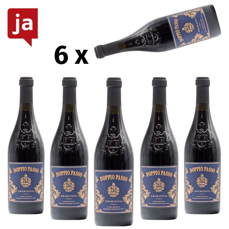 Doppio Passo Primitivo Salento IGT 6x 0,75 L 13,5% vol von Doppio Passo