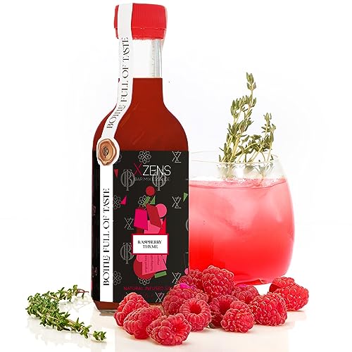 Bottle full of Taste | Xzens RASPBERRY/THYME | natural infused cocktail sirup | Bar Mix Essenz 250ml für Sommer Cocktails | Mocktail | Aperitif | Spritz von Bottle full of Taste