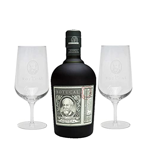 Botucal Reserva Exclusiva Rum mit 2 Botucal Nosing Gläser 0,70l (40% Vol) Ron de Venezuela Glas Longdrinkglas - Set - [Enthält Sulfite] von Botucal-Botucal