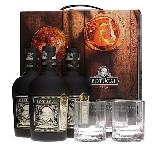 Botucal Reserva Exclusiver Wholesaler Pack | 3 x 700ml + 3 Gläser | Premium Rum von BOTUCAL