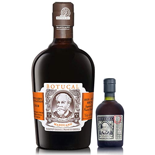 Botucal Rum Mantuano | 700 ml | 40% Vol. | Blend aus bis zu 8 Jahre alten Rums | Dunkler Mixing-Rum | Noten von Trockenfrüchten & Pflaumen | Incl. Miniatur Rum Botucal Reserva Exclusiva von Botucal