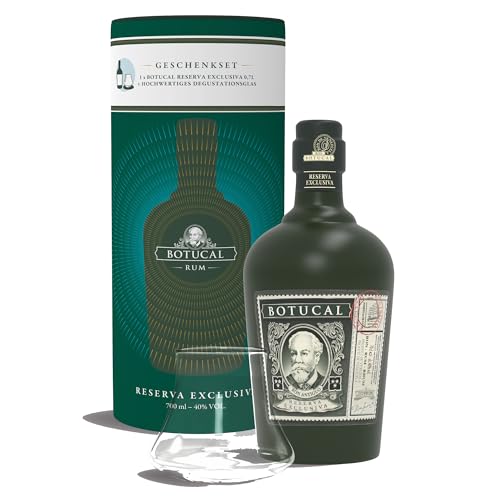 Botucal Reserva Exclusiva - Premium Rum - Hochwertiges Geschenkset mit Rum Glas - Komplex und ausgewogen, mit einem langanhaltenden, verführerischen Abgang - 0.7L/40% Vol. von Botucal