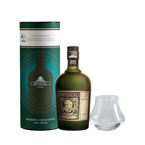 Botucal Reserva Exclusiva - Premium Rum - Hochwertiges Geschenkset mit Rum Glas - Komplex und ausgewogen, mit einem langanhaltenden, verführerischen Abgang - 0.7L/40% Vol. von Botucal