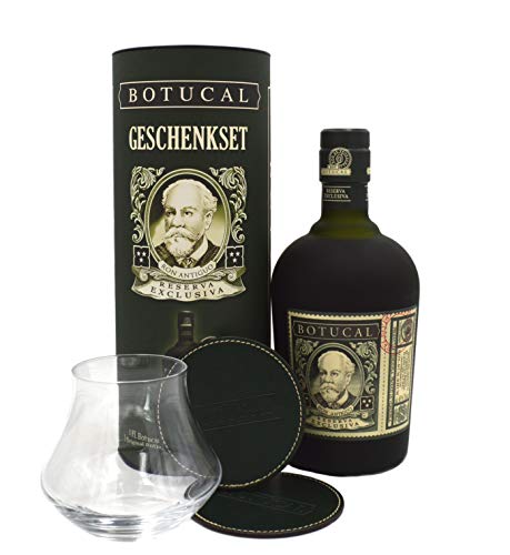 Botucal (Diplomático) RESERVA EXCLUSIVA Ron Antiguo 40% Volume 0,7l in Geschenkbox mit Glas + 2 Lederuntersetzer Rum von Botucal