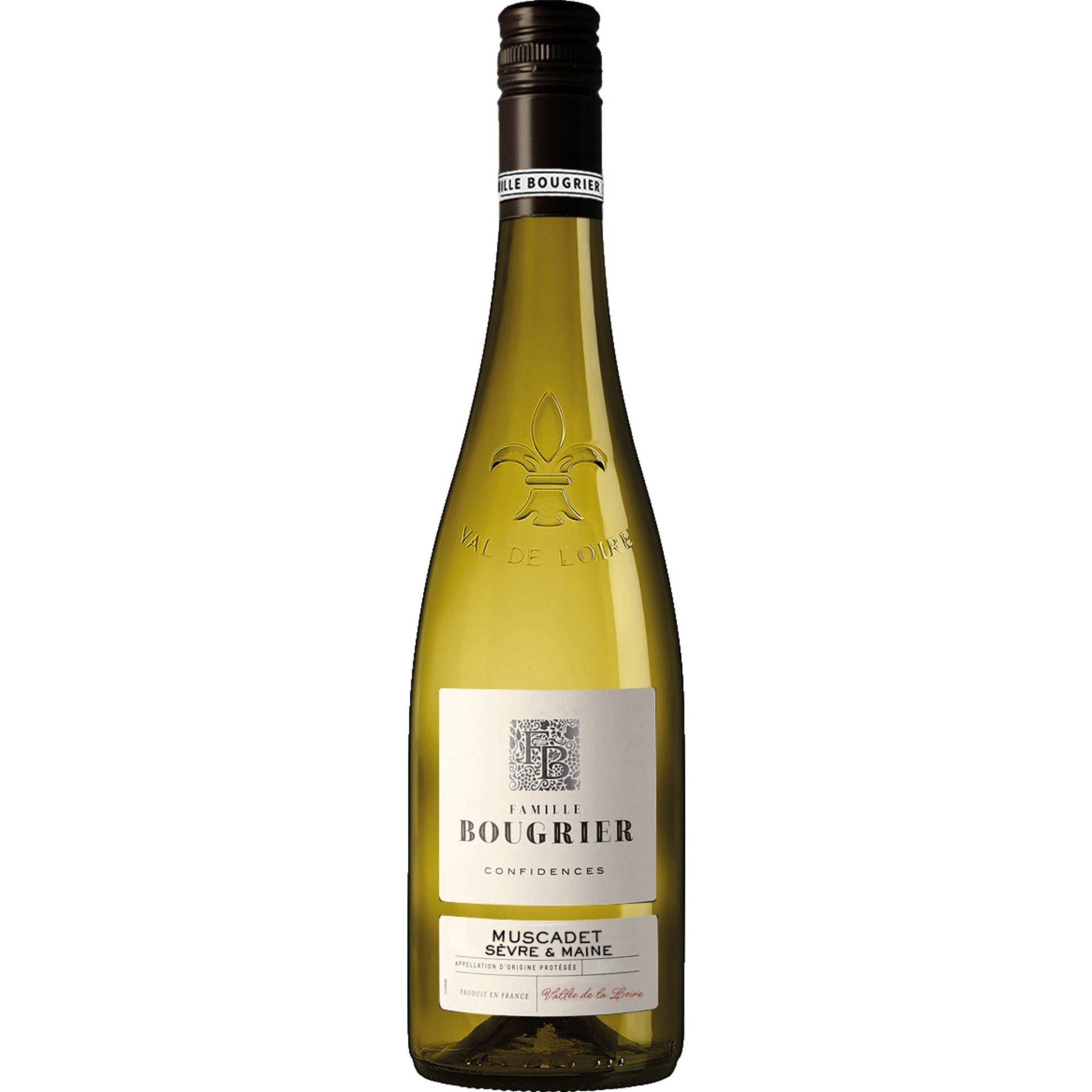 Bougrier Muscadet, Sèvre et Maine AOP, Loire, 2022, Weißwein von Bougrier SAS, 41140 St. Romain sur Cher, France