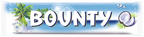 Bounty Schokoriegel, Kokos und Schokolade Geschmack, 9 Riegel in einer Packung (9 x 28.5g) von Bounty