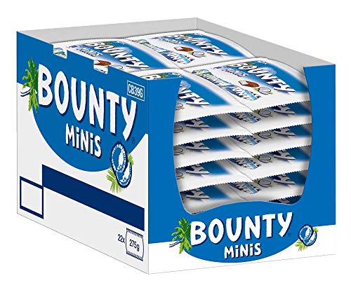 Bounty Schokoriegel | Minis, Kokos | 22 Packungen in einer Box (22 x 275 g) von Bounty
