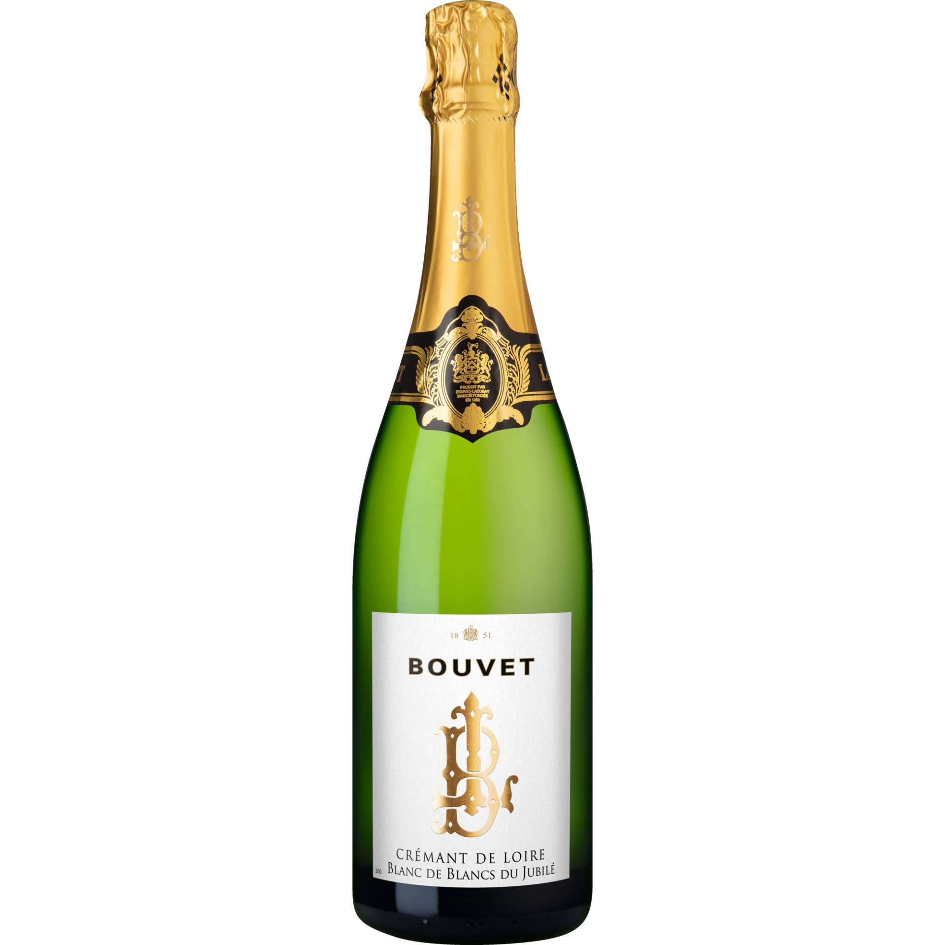 Bouvet Blanc de Blancs du Jubilé, Brut, Crémant de Loire AOP, Loire, Schaumwein Bouvet Blanc de Blancs du Jubilé, Brut, Crémant de Loire AOP, Loire, Schaumwein von Bouvet Ladubay - St. Hilaire St.Florent - Maine et Loire - France