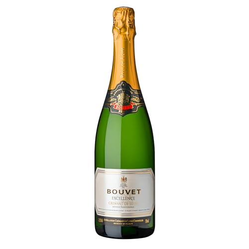 Bouvet Excellence Crémant de Loire Brut - Klassische Flaschengärung – Chenin Blanc Chardonnay – Cremant Ideal als Geschenk - 1 x 0.75 L von Bouvet Ladubay