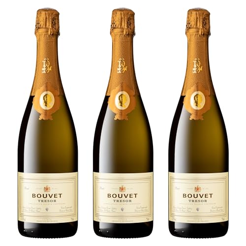 Bouvet Trésor Vintage Saumur Brut AOP - Schaumwein - Im Eichenfass ausgebaut – Chenin Blanc Chardonnay – Feinschmeckerwein - 3 x 0.75 L von Bouvet Ladubay