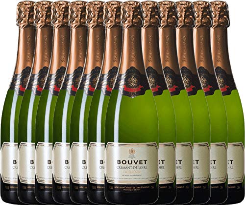 VINELLO 12er Weinpaket Schaumwein - Crémant Brut Blanc Excellence - Bouvet Ladubay mit einem VINELLO.weinausgießer | prickelnder Crémant | französischer Schaumwein aus Val de Loire | 12 x 0,75 Liter VINELLO 12er Weinpaket Schaumwein - Crémant Brut Blanc Excellence - Bouvet Ladubay mit einem VINELLO.weinausgießer | prickelnder Crémant | französischer Schaumwein aus Val de Loire | 12 x 0,75 Liter von Bouvet Ladubay