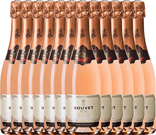 VINELLO 12er Weinpaket Schaumwein - Crémant Brut Rosé Excellence - Bouvet Ladubay mit einem VINELLO.weinausgießer | prickelnder Crémant | französischer Schaumwein aus Val de Loire | 12 x 0,75 Liter VINELLO 12er Weinpaket Schaumwein - Crémant Brut Rosé Excellence - Bouvet Ladubay mit einem VINELLO.weinausgießer | prickelnder Crémant | französischer Schaumwein aus Val de Loire | 12 x 0,75 Liter von Bouvet Ladubay
