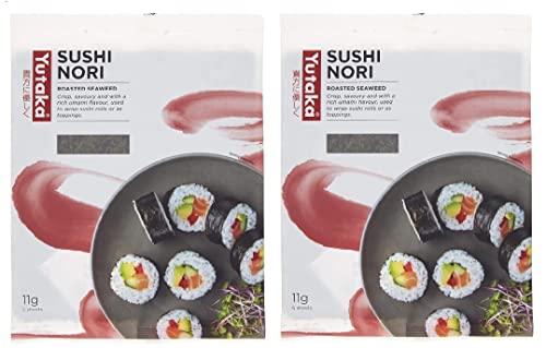 Sushi Nori Seegras 11g (2 Stück, insgesamt 10 Blatt) von Bowltiful