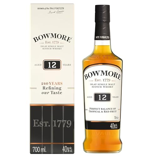 Bowmore 12 Jahre | Single Malt Scotch Whisky | mit Geschenkverpackung | ausgewogen mit rauchigen Geschmacksnoten | 40% Vol | 700ml Einzelflasche von Bowmore