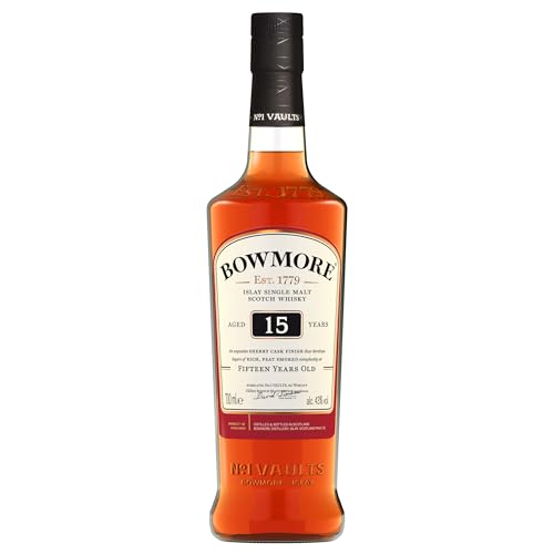 Bowmore 15 Jahre | Islay Single Malt Scotch Whisky | mit Geschenkverpackung | rauchig mit einem Hauch von Sherry | 43% Vol | 700ml Einzelflasche von Bowmore