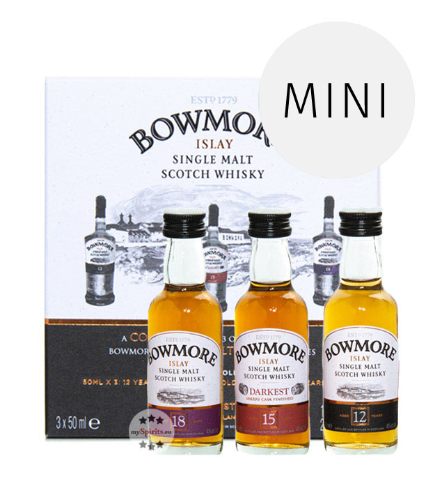 Bowmore Distillers Collection Miniaturenset (40 % Vol. & 43 % Vol., 0,15 Liter) von Bowmore
