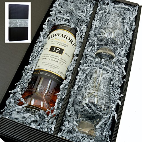 Bowmore Singe Malt Scotch Whisky 12y 40% 0,7l mit 2 Glencairn Gläser in Geschenkkarton von Bowmore