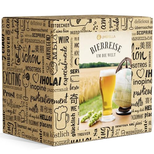 12 Biere der Welt mit Geschenk Karton Bier Info Tasting Anleitung Geburtstagsgeschenk für Männer Geschenkidee zum Geburtstag Vatertag für Väter Papa Männer Geschenke Vatertag von Boxiland