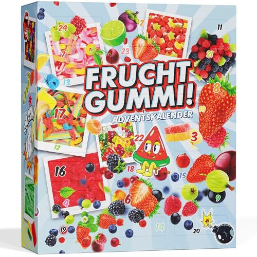 BOXILAND® Adventskalender 2024 Süßigkeiten [FRUCHTGUMMI] - Adventskalender 2024 Gummibärchen - Süßigkeiten Adventskalender Kinder, Jugendliche, Frauen, Männer & Erwachsene (24 verschiedene Sorten) von Boxiland