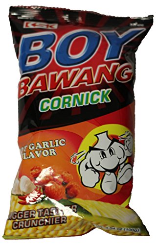 Hot Garlic Flavor Cornick (Corn Snacks) - Four 3.54 oz. bags. by Boy Bawang von Boy Bawang