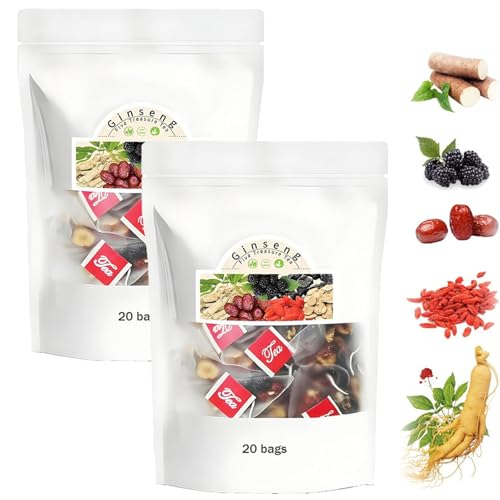 Ginseng Six Treasure Tea,Men’s Herbal Tea, Individually Packed 20 Bags (2) von Bpoeee