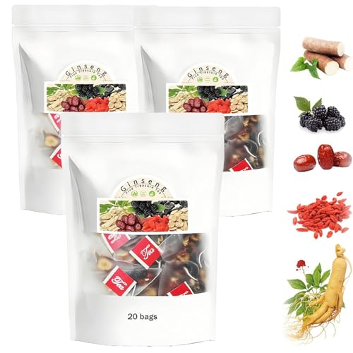 Ginseng Six Treasure Tea,Men’s Herbal Tea, Individually Packed 20 Bags (3) von Bpoeee