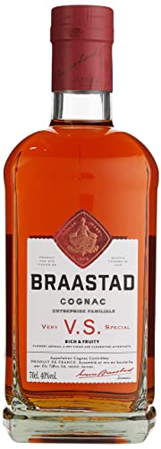Braastad Cognac VS 40% vol. (1 x 0,7l) – Französischer Cognac mit frischem Charakter – Perfekt pur, in Cocktails, Aperitifs oder Longdrinks von Braastad