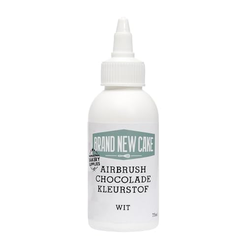BrandNewCake® Airbrush Lebensmittelfarbe Weiß 75ml - Essbare Farbe für Schokolade - Perfekt für Torten-Dekoration von Brand New Cake