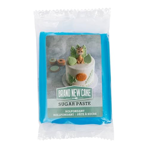 BrandNewCake® Blauer Rollfondant 250g – Perfekt für Torten, Cupcakes & Gebäck, Vanille-Rahm Geschmack, Einfach zu Kneten, Vielseitig Einsetzbar von Brand New Cake