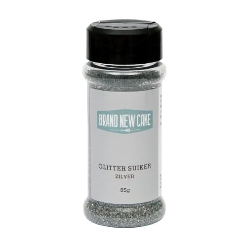 BrandNewCake® Essbarer Glitzerzucker Silber 85g - Perfekte Tortendekoration für funkelnde Backkreationen von Brand New Cake