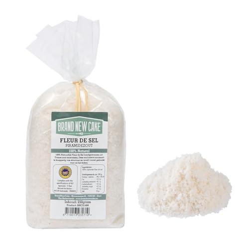 BrandNewCake® Fleur de Sel 250gr - Leicht Feucht - Natursalz - Pyramiden Salz von Brand New Cake