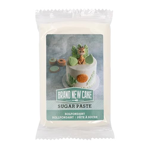 BrandNewCake® Fondant Weiß Vanille-Geschmack 250g - Perfekte Tortendekoration für Ihre Backkreationen von Brand New Cake