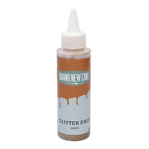 BrandNewCake® Glitter Drip Gold 125g - Glitzernde Tortendekoration - Perfekte Kuchenglasur - Einfache Anwendung von Brand New Cake