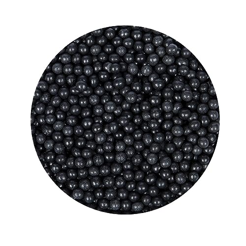 BrandNewCake® Weiche Schwarze Perlen 60g - Streusel - Kuchendekoration - Essbare Tortendeko von Brand New Cake