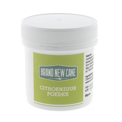 BrandNewCake® Zitronensäure Pulver 60g - Ideal für Backen und Konservieren - Hochwertige Backzutaten von Brand New Cake