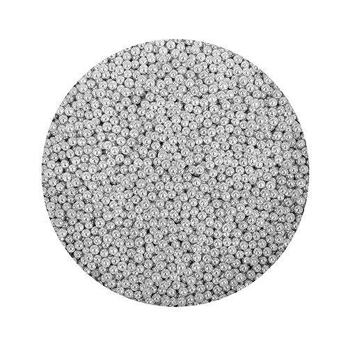 BrandNewCake® Zuckerperlen Metallic Silber Ø 4mm 80g - Streudekor - Essbare Kuchendekoration von Brand New Cake