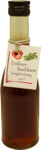 Brandenburg-Spezialitäten Frank Freiberg - Fercher Erdbeer-Basilikum mit Essig - 200 ml von Brandenburg-Spezialitäten Frank Freiberg