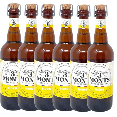 3 Monts Bière de Flandre helles obergähriges Starkbier 6 x 0,75 Ltr. 8,5% mit von Trois Monts