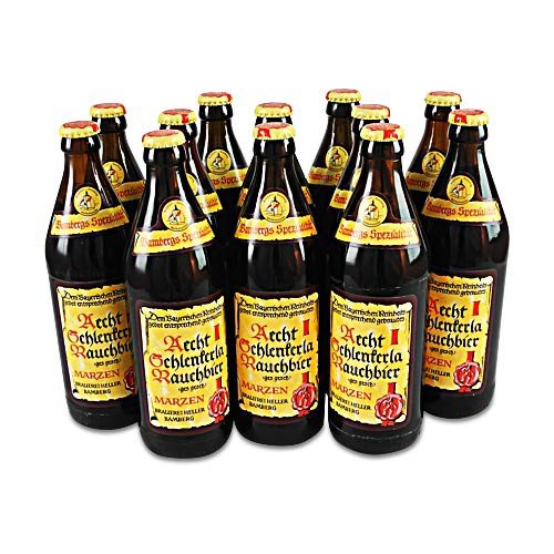 Aecht Schlenkerla Rauchbier (12 Flaschen à 0,5 l / 5,1 % vol.) inc. 0.96€ MEHRWEG Pfand von Brauerei Heller Bamberg