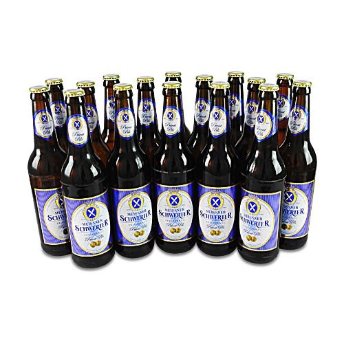 Meissner Schwerter Privat Pils (16 Flaschen à 0,5 l / 4,9% vol.) von Brauerei Schwerter Meißen