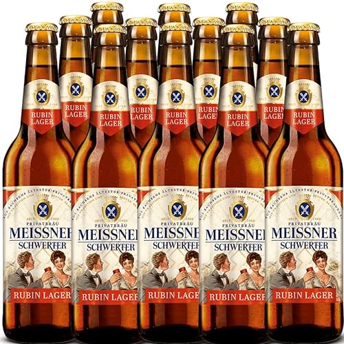 Meissner Schwerter Rubin Lager (12 Flaschen à 0,5 l / 4,7% vol.) von Brauerei Schwerter Meißen