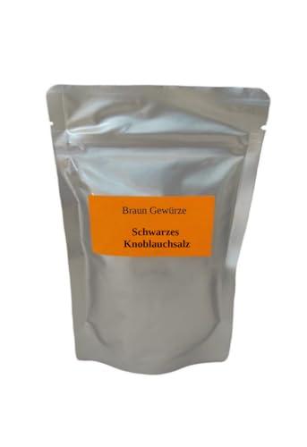 Braun Gewürze Knoblauchsalz 200g- Veredeltes Gewürzsalz mit schwarzem Knoblauch, ideal für Dips, Grillgerichte, Gemüse und Saucen von Braun Gewürze