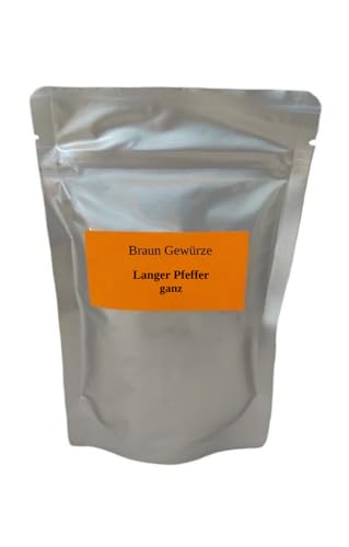 Langer Pfeffer ganz 150g / pippali Pfeffer/Pfefferstangen, für Pfeffermühle/Die besondere Würze für außergewöhnlichen Geschmack! von Braun Gewürze