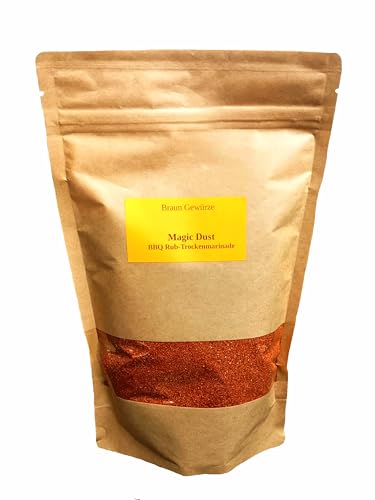 Magic Dust BBQ-Rub Trockenmarinade Gewürzmischung 750g, Magic-Rub Mischung für Grill, Fleisch oder Dips von Braun Gewürze